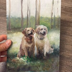 Oil painting dogs
